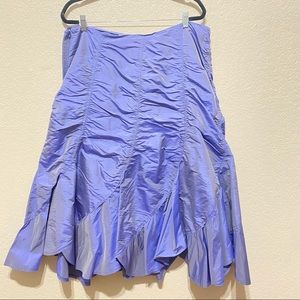 100%silk lavender midi skirt waist 37”, length 36”